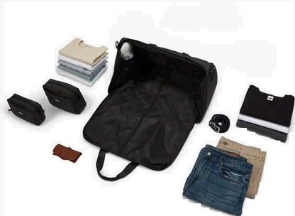 Halfday Convertible 2-in-1 Garment Duffel Weekender Bag 45L: Wrinkle-Free Travel (Hanging Suit Compartment, Shoe Pockets, Trolley Sleeve), Durable & Water-Resistant Carry-on, Shadow - color: Shadow, style: Original, 45l