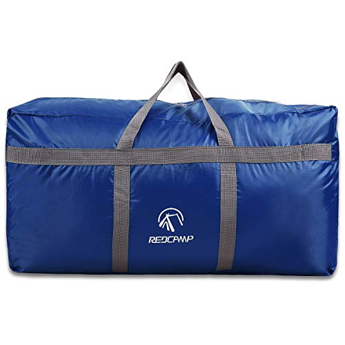 REDCAMP Foldable Travel Bag, Large Sports Bag, 75L/96L/100L, Lightweight Waterproof Tote Bag - color: Dark Blue 96L