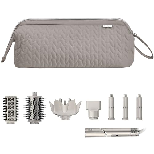 KarSyon Shark Flex Style Case for Airwrap Hair Dryer Brush Revlon Hair Tools Travel Bag Carrying Case Flat Curling Iron Organizer (Camel) - color: Camel