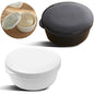 2 Pack Portable Round Soap Dishes, Plastic Soap Container with Lid Leak-Proof Drain Soap Box Holder Soap Container (Black+White) - color: Black+white