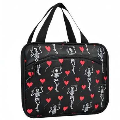 MNSRUU Hanging Toiletry Bags for Women Travel, Gothic Romantic Skull Gothic Toiletry Organizer Portable Travel Toiletry Bags Clear Wash Bags Makeup Bag Cosmetic Bag - color: Skulls 172