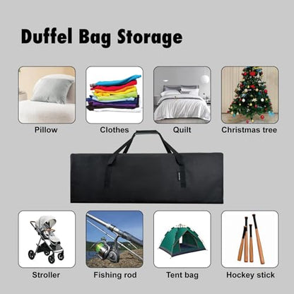 Large Travel Duffel Bag, 36 inch Sport Storage Large Zippered Bag, Sturdy & Water Resistant Made of Durable 600D Oxford Fabric for Camping & Hiking - size: 36 inch