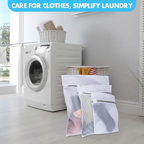 4 Pack Mesh Laundry Bags for Delicates, Laundry Bags Mesh Wash Bags (4x Large), Lingerie Bags for Washing Delicates, Garment Bag for Washing Machine - style: BIG