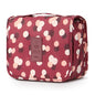 Mossio Hanging Toiletry Bag - Large Cosmetic Makeup Travel Organizer for Men & Women with Sturdy Hook - color: Wine Flower