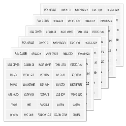180pcs Waterproof Clear Labels for Travel Size Bottles, Cosmetic Jars, Bathroom Beauty Organization, Refillable Bottles Sticker for Lotion, Cream, Body Wash, Shampoo