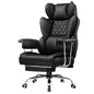 GTPLAYER Gaming Chair,Office Chair with Pocket Spring Lumbar Support, Ergonomic Comfortable Wide Office Desk Computer Chair with Outward Fixed Soft Armrests and Footrest (PU Leather, Black) - color: Black