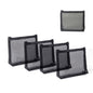 patu Widened Zipper Mesh Bags, Size M, 7" x 5.5" x 2", 5 Pieces, Beauty Makeup Cosmetic Accessories Organizer, Travel Toiletry Kit Set Storage Pouch, Black - size: M, Widened (7" x 5.5" x 2", 5 pcs)