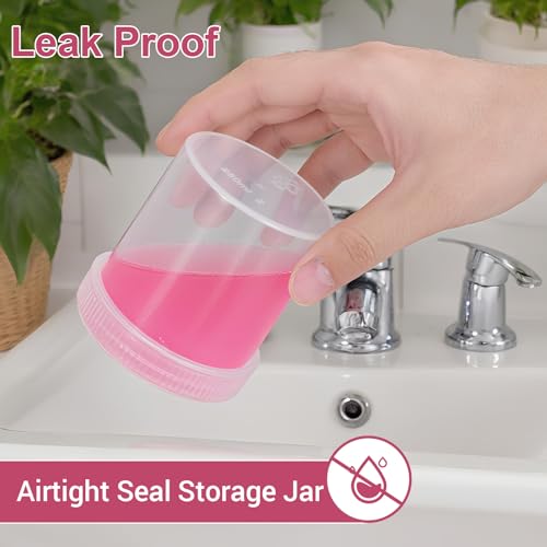 Wide Mouth Travel Containers, PP Clear Leak Proof Travel Plastic Jars with Lids for Creams Lotion Cosmetic, Jewelry Beads, Sample, Small Items Storage (4 Pack，5oz) - color: Clear, size: 5 oz