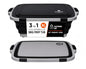 BBQ Prep Tub Collapsible EXTRA-LARGE w/Cutting Board, Locking Lid – Meal Prep Food Prep Containers w/Lids for Resting Meat –3 Adjustable Height - Ideal for Camping, Picnic, Dish Basin