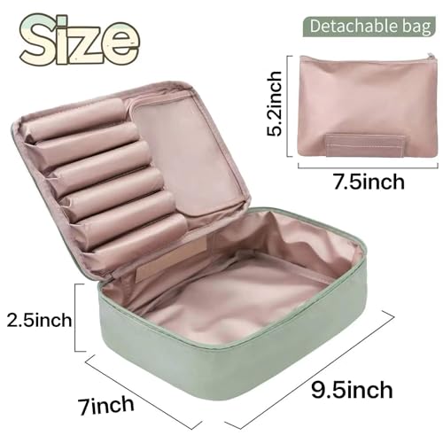 Queboom Travel Makeup Bag Cosmetic Bag Makeup Bag Toiletry bag for women and men (Green) - color: Green
