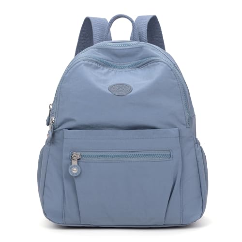Pealwel Mini Backpack Purse for Women,Small Nylon backpacks for Ladies Backpacks Women Anti Theft Travel Bag (Light Blue) - color: Light Blue