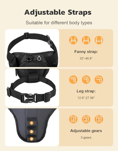 Thigh Bag with Leg Strap, Drop Leg Bag for Women Men, Water-Resistant Motorcycle Leg Bag, Sturdy EVA Drop Leg Pouch, Expandable Storage Equipment Bag for Boxing Cycling Hiking Climbing Fishing