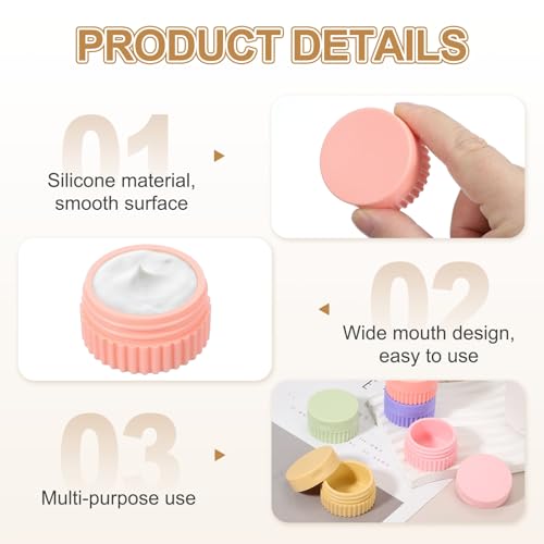 uxcell 4pcs Travel Containers for Toiletries, 0.68oz 20ml Small Silicone Cream Jars Leak-proof Travel Essentials with Lid for Cosmetic Body Skin Cream, Watermelon Red - color: Watermelon Red