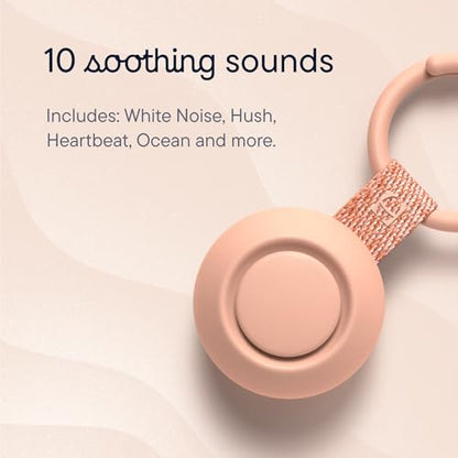 Hatch Go | Portable Sound Machine for Babies and Kids | Sleep Soother | 10 Soothing Sounds | White Noise | Shush | Travel | Registry Gift | Baby Shower | Clips on Stroller | Peach - color: Peach