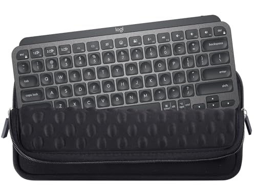 imComor Keyboard Sleeve Case for Logitech MX Keys Mini Minimalist Illuminated Keyboard, Wireless Travel Shockproof Protective Neoprene Bag, Black - size: Logitech MX Keys Mini