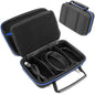 CASEMATIX Hard Shell Electronics Organizer Travel Case with 2 Adjustable Cable Bag Dividers, 3 Zipper Pouches and Elastic Cable Loops - Compact and Protective Charger & Travel Cord Organizer