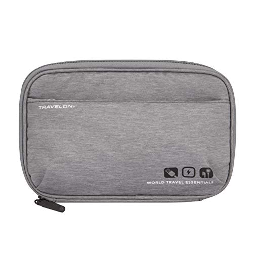 Travelon World Travel Essentials Tech Organizer - color: Gray Heather