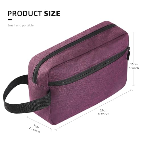 Icramsy Travel Toiletry bag Toiletry bag for women men Hanging Cosmetic bag Travel accessories for Women Men (Deep purple) - color: Deep purple