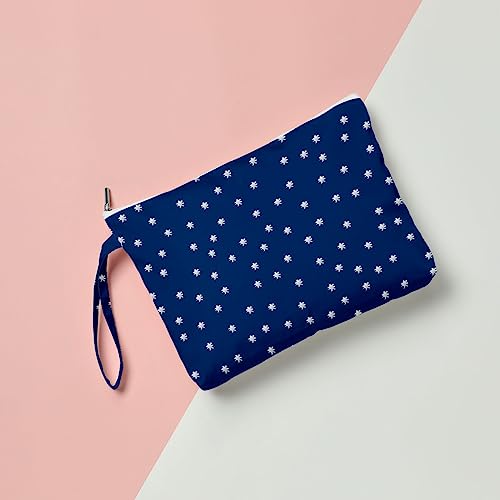 Fokongna Travel Makeup Bag - Zipper Pouch for Women, Sister, Friends - Beach, Pool, Yoga, Gym Clothes, Swimsuit, Diapers - Ocean, Sea, Shells, Starfish - color: Starfish 07