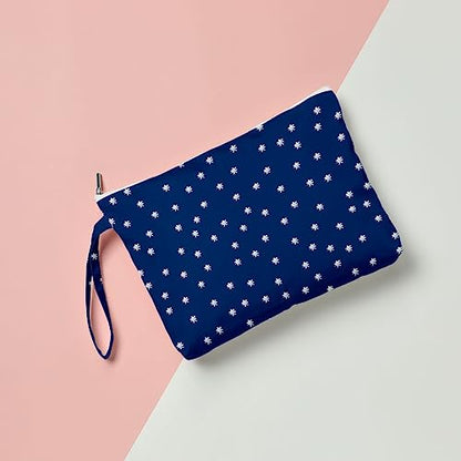 Fokongna Travel Makeup Bag - Zipper Pouch for Women, Sister, Friends - Beach, Pool, Yoga, Gym Clothes, Swimsuit, Diapers - Ocean, Sea, Shells, Starfish - color: Starfish 07