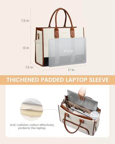 LOVEVOOK Work Tote Bag with Lunch Compartment with Giant Tumbler Holder,17 Inch Waterproof 3 in 1 Lunch Bag Women Men Laptop Bag Purse Tote with Padded Sleeve for Teacher,Nurse,College,Travel,Office - color: Emerald green - Venetian green - Dark patina gr
