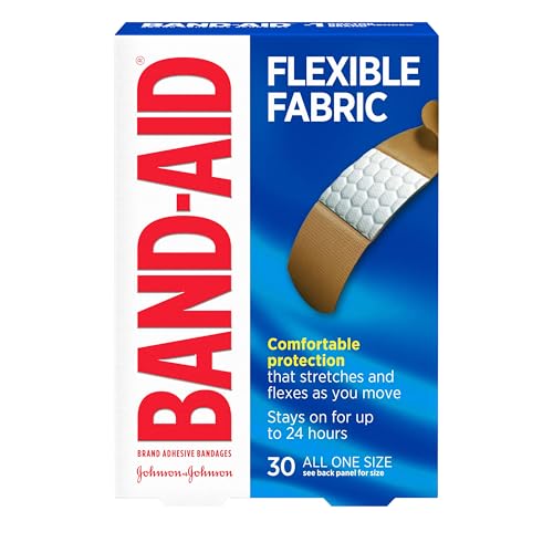 Band-Aid Brand Flexible Fabric Adhesive Bandages, Comfortable Flexible Protection & Wound Care of Minor Cuts & Scrapes, Quilt-Aid Technology to Cushion Painful Wounds, All One Size, 30 ct - size: 30 Count, style: All One Size