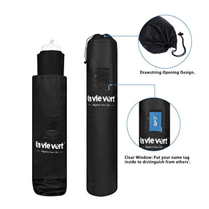 Lavievert Jigsaw Puzzle Roll Mat Puzzle Storage Saver Black Felt Mat, Long Box Package, No Folded Creases, Jigroll Up to 1,500 Pieces - Comes with A Drawstring Opening Design Bag - color: Black With a Storage Bag