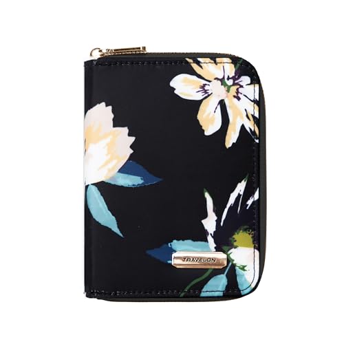 Travelon RFID Blocking Passport Zip Wallet - color: Midnight Floral