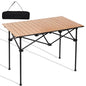 SHANQUAN Camping Table Roll up Table, Fold up Lightweight Compact, 2-4 Person Portable Roll up Aluminum Table with Carry Bag for Outdoor, Camping, Picnic, Backyards, BBQ - size: 37*22 inch