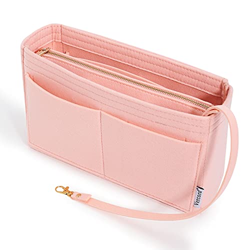 Vercord Felt Organizer Insert For Purse Handbag Tote Bag In Bag Inside Shaper Divider Neo Pink Slender Medium - color: A Pink, size: Slender Medium