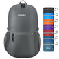 Gonex Ultra Lightweight Packable Backpack Daypack Handy Foldable Camping Outdoor Travel Cycling Backpacking - color: Grey