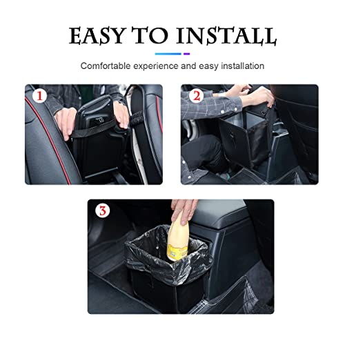 Fekey&JF Foldable Car Trash Can, Hanging Waterproof Leakproof Trash Can Storage Bag for Car with Large Capacity, Car Interior Accessories (Small) - size: Small