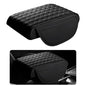 Car Armrest Cushion, 12.2"×8.3" Leather Auto Memory Foam Center Console Pad with Storage Pocket, Waterproof & Anti-Scratch Elbow Pillow Armrest Seat Box Protector, Universal Fit (Black) - color: Black
