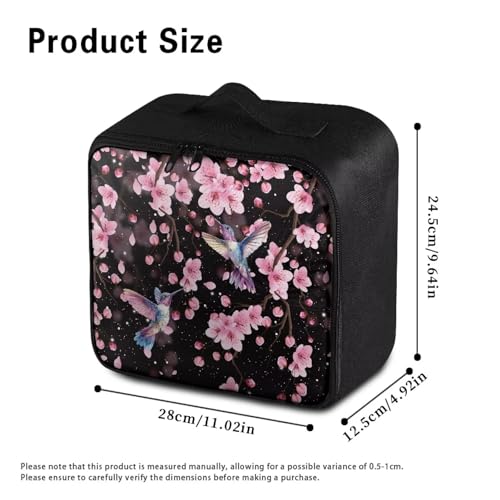 Empty First Aid Bag Hummingbird Floral Medical Bag Empty Large Capacity for Home Office and Travel Use Lightweight Washable Soft Fabric - color: Hummingbird Floral