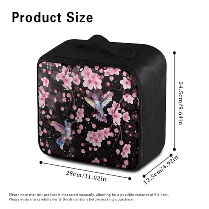 Empty First Aid Bag Hummingbird Floral Medical Bag Empty Large Capacity for Home Office and Travel Use Lightweight Washable Soft Fabric - color: Hummingbird Floral