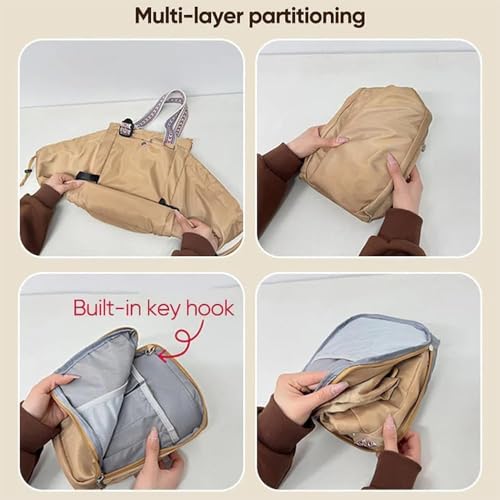 Everyday Bag Tote for Women Large Capacity with 15 Compartments Travel Work Shoulder Bag Convertible Diaper Backpack Organizer Water-Resistant Lay-Flat Hospital Essentials for Teacher Work Daily Use