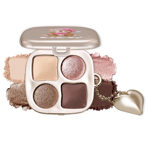 Warm Peach Nude Eyeshadow Palette – Matte & Shimmer High Pigment Blendable Long-Lasting Everyday Eye, Champagne Glow & Warm Neutral Contour Makeup Palette, Perfect for Blue, Green & Brown Eyes - color: A05