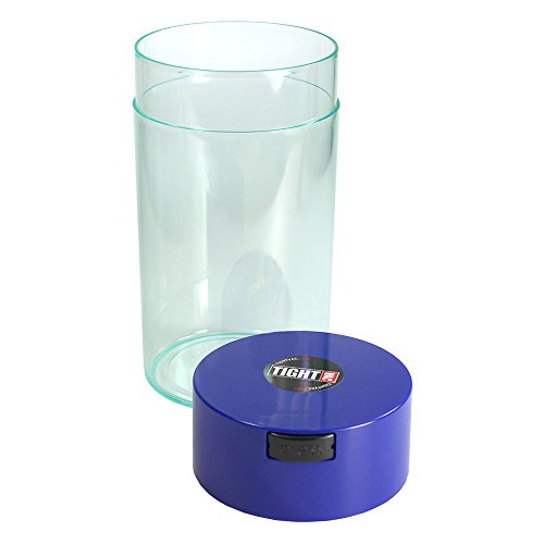 Tightvac - 3oz to 12 Ounce - Patented Airtight Container | Multi-use Vacuum Container Works as Smell Proof Containers for Herbs and Dry Goods. Blue Clear - color: Dark Blue Cap & Clear Body
