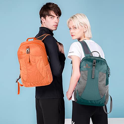 sinotron 22L Lightweight Packable Hiking Backpack, Small Hiking Backpack Day Pack for Women Men Travel Camping Vacation - color: Dark Green