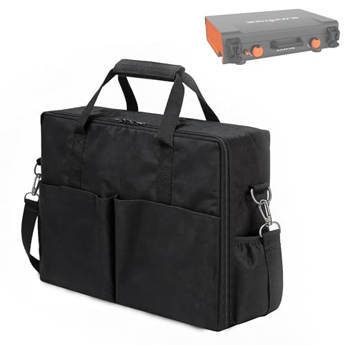 Griddle Carrying Bag for Blackstone Adventure Ready 12"x14" and 20"x14" 2-Burner Propane Camping Griddles, Portable Storage Case, Heavy Duty Weatherproof Protective Cover for Camping, BBQ, Tailgating - size: Carry case