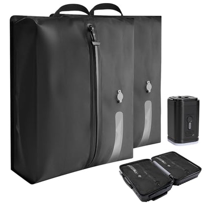 Travel Compression Storage Bags Reusable Bags Rechargeable Wireless Pump Portable Space Saver Bags for Travel-Vacuum Packing Seal for Clothes, Blankets, 19.7×15.7×5.9in, Suitcase Backpack & Luggage - size: 2pcs+pump
