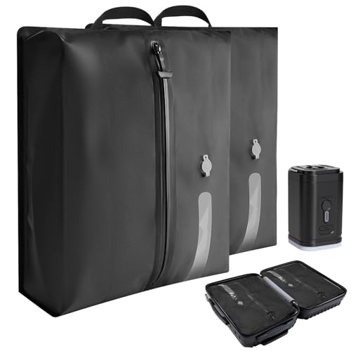 Travel Compression Storage Bags Reusable Bags Rechargeable Wireless Pump Portable Space Saver Bags for Travel-Vacuum Packing Seal for Clothes, Blankets, 19.7×15.7×5.9in, Suitcase Backpack & Luggage - size: 2pcs+pump