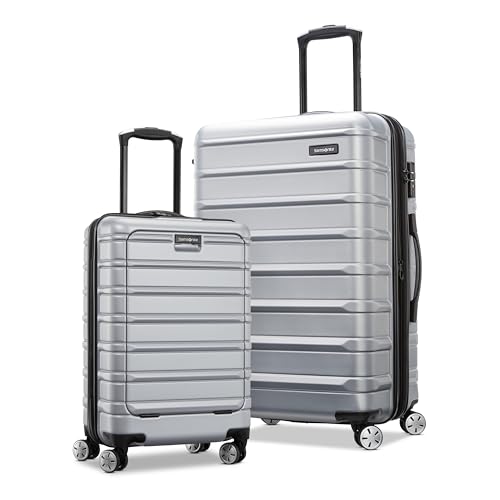 Samsonite Omni 2 Pro Hardside Expandable Luggage with Spinner Wheels, PRO 2PC SET (CO/M), Arctic Silver - color: Arctic Silver, size: 2-Piece Set (Carry-on PRO/Medium)