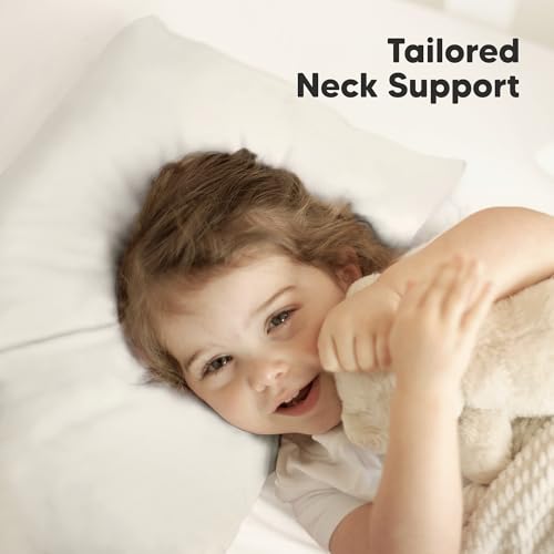KeaBabies Organic Toddler Pillow with Pillowcase, Jumbo 14X20 - Soft Cotton Toddler Pillows for Sleeping - Machine Washable - Perfect for Travel, Toddler Bed Set (Clay) - color: Clay