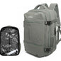 Vacuum Compression Backpack, Carry-On Size Travel Backpack with Vacuum System and Pump, Expands to 55L Packing Capacity, Fits 17” Laptop & 5–7 Days of Clothes, Water-Resistant Compression Backpack - color: Greenish Gray, size: 55L