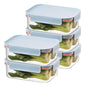 LocknLock Tritan Plastic Bisfree Modular Plus Food Storage Container Set, Lunch, Meal Prep, Stackable, BPA-Free, Leakproof, Freezer-Safe, 10 Pieces, 5 Boxes and 5 Lids, Navy, 910ml - color: Mint, size: 10 set (5 containers & 5 Lids), 910 ml