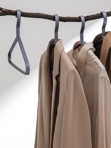 Premium Matte Titanium Gray Aluminum Coat Hangers 6 Piece Set, 16.5” Extra Smooth & Durable Metal Shirt Dress Hanger,Aluminum Alloy Hanger,Clothing Support,Clothing Hang - style: Gray Thick Hanger（6）