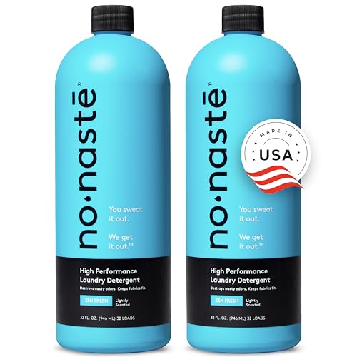 Nonaste Liquid Laundry Detergent - Zen Fresh, 32 Fl Oz (Pack of 2) - Activewear Laundry Detergent for Workout Clothes & More - Scented, Gentle & Color Safe - size: 32 Fl Oz (Pack of 2)
