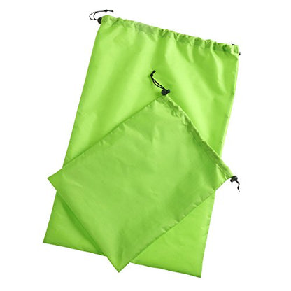 Smooth Trip Travel Laundry Bags with Odor-Blocking Barrier for Wet and Dirty Clothing - Set of 2 Foldable Compact Bags Fit in Luggage and Packs for Gym Clothes, Shoes, Bathing Suits and Baby Clothes