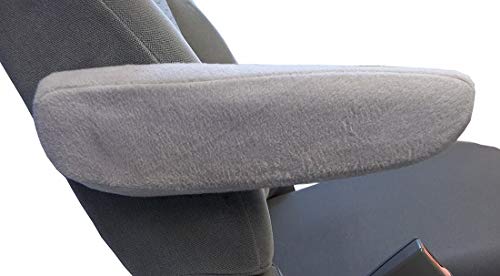 Car Console Covers Plus Pair of Fleece Armrest Covers Designed for Honda Pilot 2016-2022 for Pull Down Armrests Made in USA Light Gray - color: LIGHT GRAY